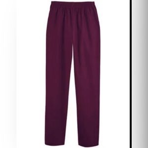 Alfred Dunner Classic Knit Pull-on Pants - Plum - Size 14P